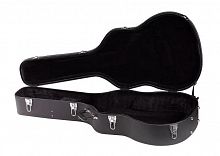 Rockcase RC10609 B/SB фигурный кейс для акустической гитары, деревянная основа, черный tolex