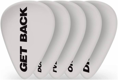 PLANET WAVES 1CWH2-10B8 10 BEATLES CELLULOID PICK GET BACK LIGHT медиаторы 10 шт., мягкие, с названиями песен Beatles фото 2