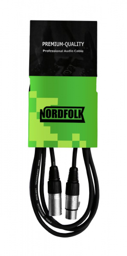 NordFolk NMC9/2M кабель микрофонный XLR(F)-XLR(M), диаметр 6 мм, 2 метра
