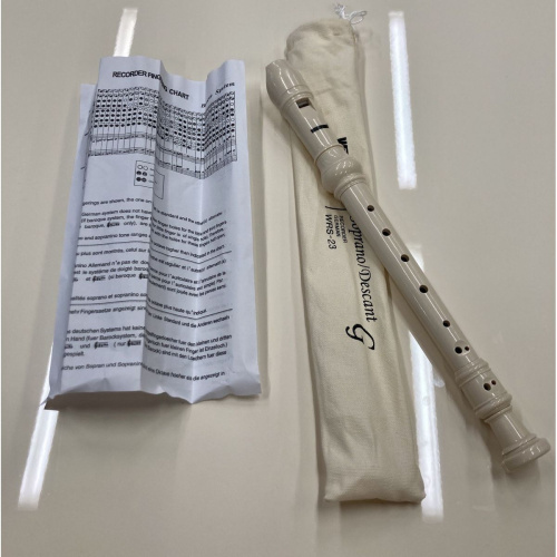 Wisemann WRS-24B блок-флейта in C, сопрано, барочная система, цвет белый фото 4