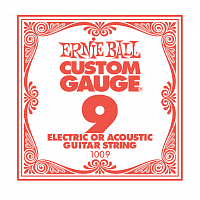 Ernie Ball 1009 струна для электро и акустических гитар. Сталь, калибр .009