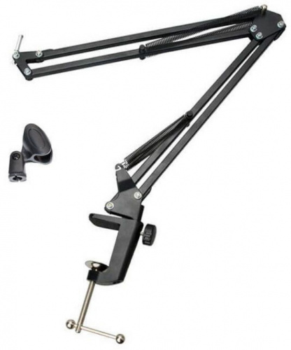 ROCKDALE MK003C пантограф со струбциной и настольным фланцем, 2 плеча по 36 см, чёрный