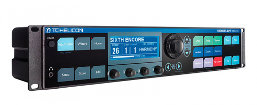 TC HELICON VOICELIVE RACK рэковый вокальный процессор эффектов, 400 ячеек для хранения пресетов, 238 заводских пресетов, сенсорный интерфейс, детально