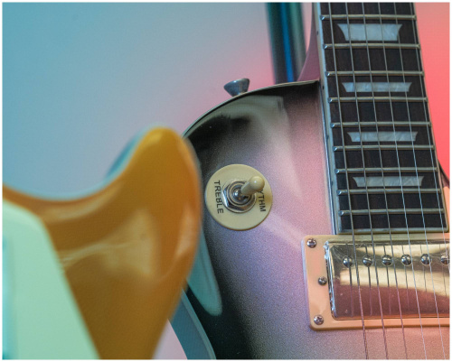 JET JL-500 SLB электрогитара, Les Paul, корпус красное дерево, HH, цвет Silverburst фото 5