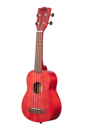 KALA KA-MRT-RED-S укулеле сопрано, корпус - меранти, цвет - красный фото 3