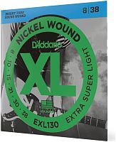 D'Addario EXL130 струны для эл .гит., Extra Super Light, никель, 8-38