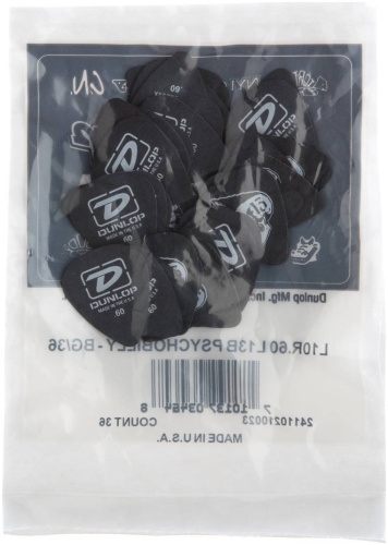 DUNLOP L10R060 PSYCHOBILLY-36/BG медиатор с картинкой 0,6мм упак. 36 шт