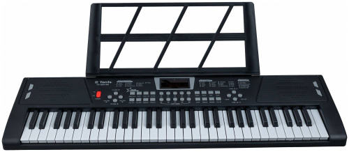 TERRIS TK-200 BK синтезатор, 61 мини клавиша, микрофон, цвет черный фото 4