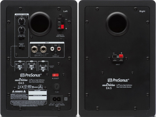 PreSonus Eris E4,5 активные студийные мониторы (пара) 4,5"+1" 25Вт 70-20000Гц 100дБ(пик) фото 2