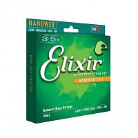 Elixir 14502 NanoWeb струны для акустич бас-гитары Light 45-100