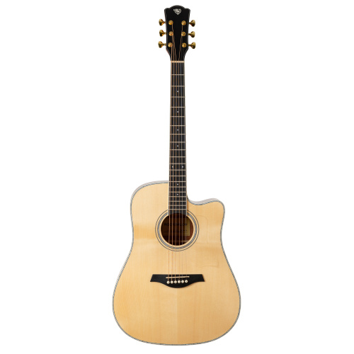 ROCKDALE Aurora D10 С NAT Solid Акустическая гитара. Форма корпуса Dreadnought с вырезом. Цвет натуральный. Глянцевое покрытие. Верхняя дека из массив
