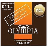 Olympia CTA 1152 Струны для акустической гитары, Coated 80/20 Bronze,11-52