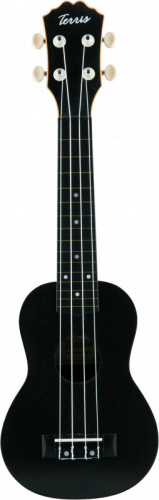 TERRIS PLUS-50 BK укулеле сопрано, черный, пластик