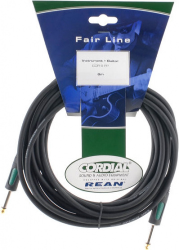 Cordial CCFI 6 PP инструментальный кабель моно-джек 6,3 мм/моно-джек 6,3 мм, 6,0 м, черный фото 2