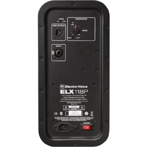 Electro-Voice ELX118P активный сабвуфер, 18", 700Вт, макс. SPL 134дБ, 32Гц-130Гц, цвет черный фото 3