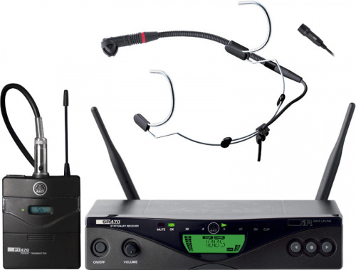 AKG WMS470 PRES SET BD9 радиосистема: приёмник SR470, порт. передатчик+микрофон СK99L+микрофон с оголовьем C555L (600.0 – 605.9 MHz & 614.1 – 630.5 MH фото 2