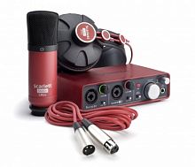 FOCUSRITE Scarlett 2i2 Studio - студийный комплект (Scarlett 2i2, наушники, микрофон, ПО, микрофонный кабель).