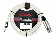 Kirlin LGA-594L 2M WH кабель микрофонный 2 м Разъемы: XLR мама 3.5 мм стерео миниджек Материал