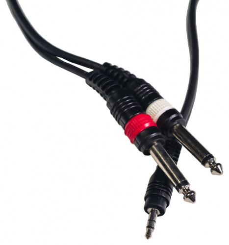 ROCKDALE XC-002-2M готовый компонентный кабель, разъёмы stereo mini jack папа x 2 mono jack папа длина 2 м фото 2