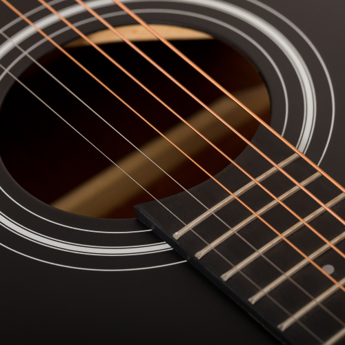 ROCKDALE Aurora D3 Satin BK акустическая гитара дредноут, цвет черный, сатиновое покрытие фото 5