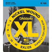 D'Addario EXL125 струны для электрогитары, Super Light/Regular, никель, 9-46