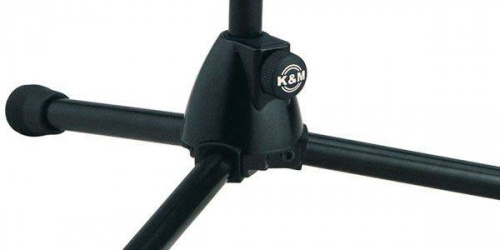 K&M 25950-300-55 низкая микрофонная стойка-журавль для бас-бочки, металлические узлы, высота 280 мм, длина журавля 425-725 мм, цвет черный фото 4