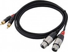 Cordial CFU 1,5 FC кабель RCA/XLR F, 1,5 м, черный