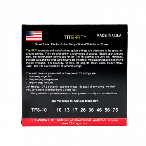 DR TF8-10 TITE-FIT струны для 8-струнной электрогитары 10 75 фото 2