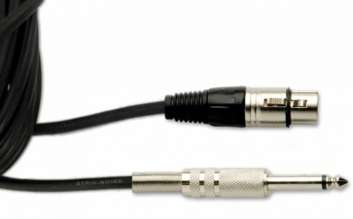QUIK LOK MX777-5 готовый микрофонный кабель, 5 метров, разъемы XLR/F - Mono Jack 1/4, цвет черный фото 2