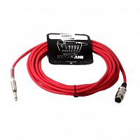 Invotone ACM1006R Микрофонный кабель, mono jack 6,3 — XLR3F, длина 6 м (красный)