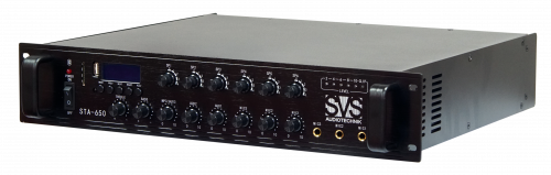 SVS Audiotechnik STA-650 Радиоузел 6 зон, 70/100 В (4, 8, 16 Ом), усилитель мощности 650 Вт фото 5