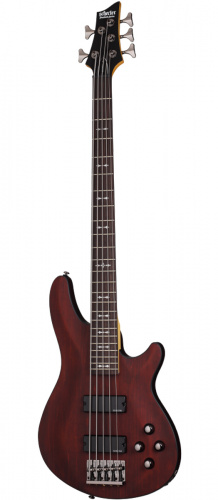 Schecter OMEN-5 WSN Бас-гитара пятиструнная, 2 звуконосителя, корпус липа, гриф клен палисандр