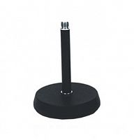 ECO MS024 Black Микрофонная настольная стойка, прямая: 17,5см., чугун, D:13см, вес: 0.92кг., 20шт. в коробке размером: 36x30x27 см.