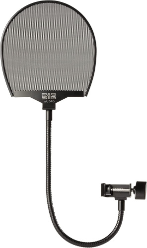 512 Audio 512-POP ветрозащита (поп-фильтр) для микрофона на гусиной шее (gooseneck), конструкция из металлической сетки фото 2