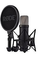 RODE NT1 5th Generation Black чёрный студийный микрофон с 1" конденсаторным капсюлем HF6, диаграмма направленности кардиоида, уровень собственного шум
