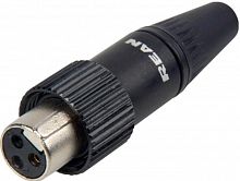 Neutrik RT3FCT-B кабельный разъем mini XLR female 3 контакта,винтовой замок