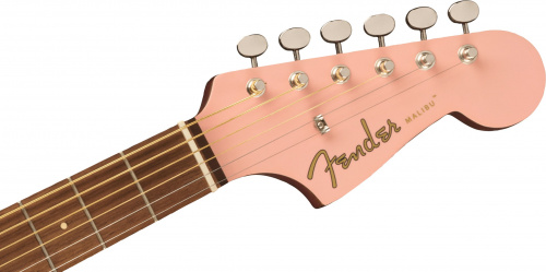 FENDER Malibu Player Shell Pink электроакустическая гитара, цвет розовый фото 6