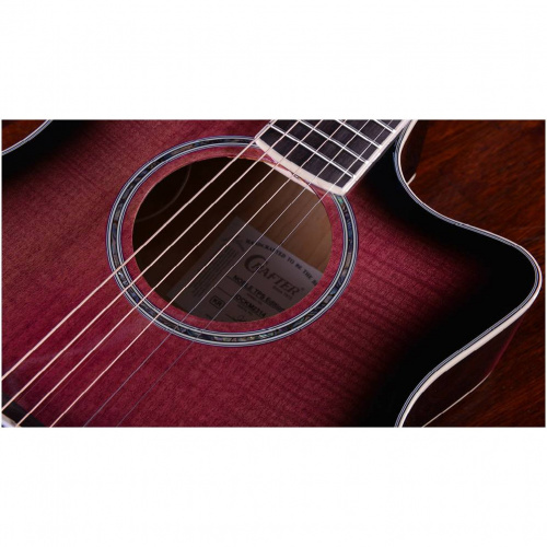 CRAFTER NOBLE TPS Edition электроакустическая гитара, топ и корпус клен, цвет фиолет фото 3