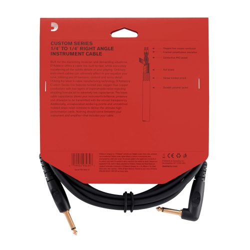 PLANET WAVES PW-GRA-10 Инструментальный кабель серии Custom, угловой джек - джек, длина 3м фото 4