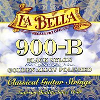 La Bella 900B Струны для классической гитары "Elite", черный нейлон, 3,4,5,6 - бронзовая полированна