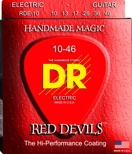 DR RDE-10 RED DEVILS струны для электрогитары красные 10 46