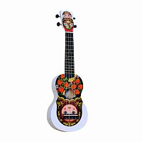WIKI UK/MATR гитара укулеле, сопрано, липа, рисунок Матрёшка чехол в комплекте.