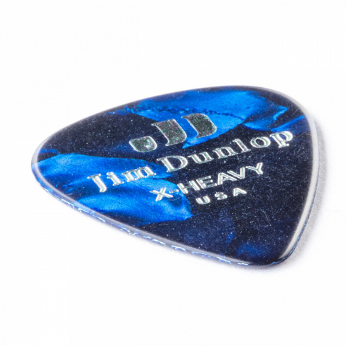 Dunlop Celluloid Blue Pearloid Extra Heavy 483P10XH 12Pack медиаторы, очень жесткие, 12 шт. фото 2