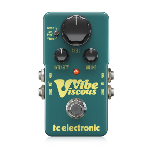 TC ELECTRONIC VISCOUS VIBE гитарная педаль, юнивайб, холодный байпасс (True bypass), технология TonePrint, стерео входы и выходы фото 2