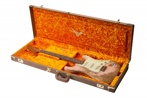 FENDER 60/63 Stratocaster Super Heavy Relic электрогитара Custom Shop, цвет Dirty Shell Pink фото 3