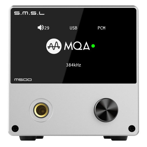 SMSL M500 silver Усилитель. КГИ+Ш: 0.00015% Сигнал/шум: 120дБ Вход: USB/оптический x 2/ коаксиальный.Выход: RCA усилитель для наушников /RCA/XLR. Потр фото 2