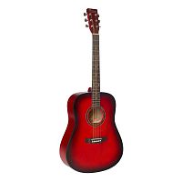 BEAUMONT DG80/RDS акустическая гитара, дредноут, корпус липа, цвет красный санбёрст