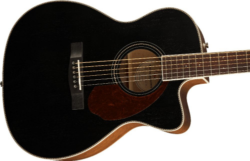 FENDER PM-3CE TRIPLE-O MAH, BLK TOP электроакустическая гитара, цвет черный, кейс в комплекте фото 5