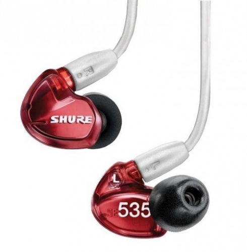 SHURE SE535LTD-EFS ушные телефоны, три драйвера, цвет 'сияющий красный'