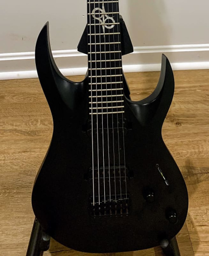 Solar Guitars A2.7C LH 7-струнная левосторонняя электрогитара, цвет черный матовый фото 2